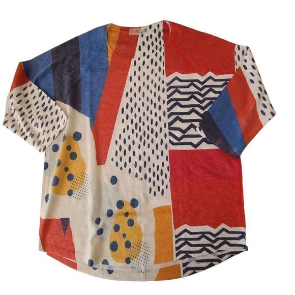 Atelier 5 Womens Colorful Lightweight Knit Pullover Top Small - Picture 4 of 10